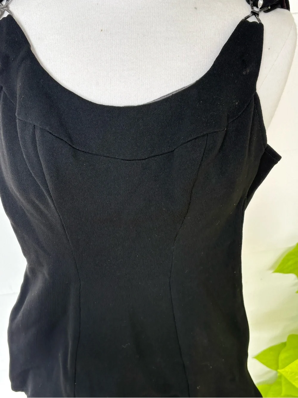 Vtg 60s Catalina Black Princess Seam One Piece Swimsuit Bathing Suit pin up Retr